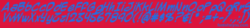 Mighzb Font – Blue Fonts on Red Background