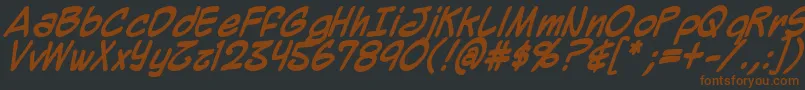 Mighzb Font – Brown Fonts on Black Background