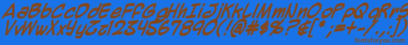 Mighzb Font – Brown Fonts on Blue Background