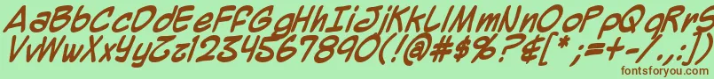 Mighzb Font – Brown Fonts on Green Background