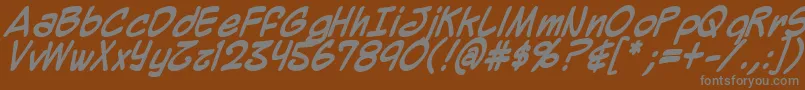Mighzb-Schriftart – Graue Schriften auf braunem Hintergrund