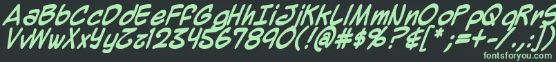 Mighzb Font – Green Fonts on Black Background