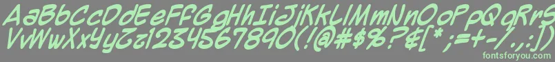 Mighzb Font – Green Fonts on Gray Background