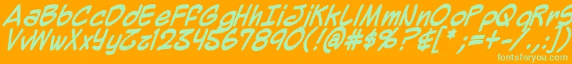 Mighzb Font – Green Fonts on Orange Background