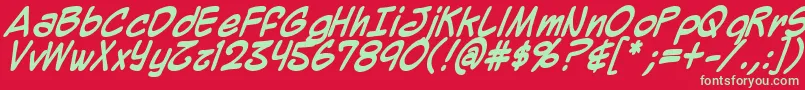 Mighzb Font – Green Fonts on Red Background