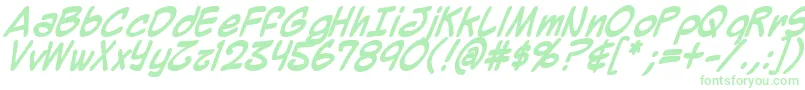 Mighzb Font – Green Fonts on White Background