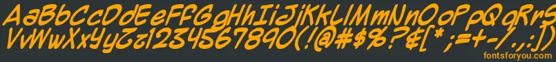 Mighzb Font – Orange Fonts on Black Background