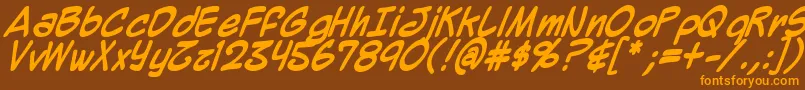Mighzb Font – Orange Fonts on Brown Background