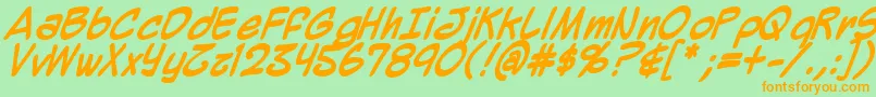 Mighzb Font – Orange Fonts on Green Background