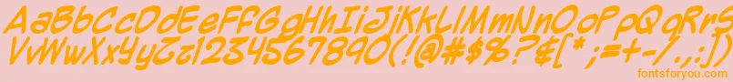 Mighzb Font – Orange Fonts on Pink Background