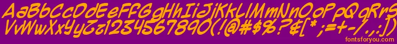Mighzb Font – Orange Fonts on Purple Background