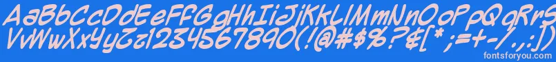 Mighzb Font – Pink Fonts on Blue Background
