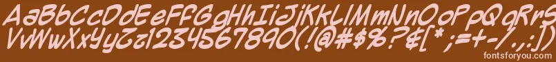 Mighzb Font – Pink Fonts on Brown Background