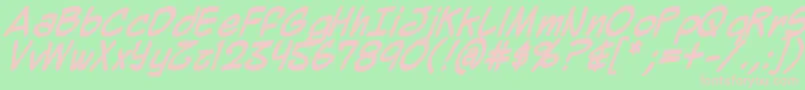 Mighzb Font – Pink Fonts on Green Background