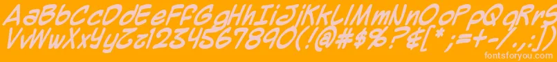 Mighzb Font – Pink Fonts on Orange Background