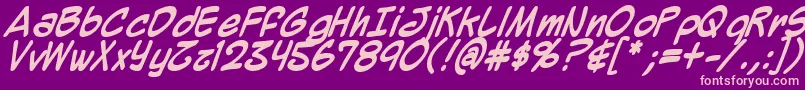 Mighzb Font – Pink Fonts on Purple Background