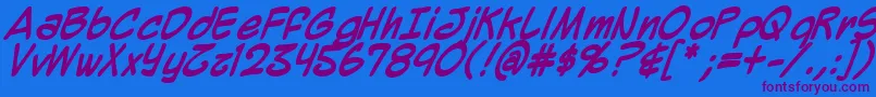 Mighzb Font – Purple Fonts on Blue Background