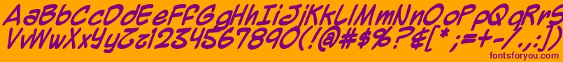 Mighzb Font – Purple Fonts on Orange Background