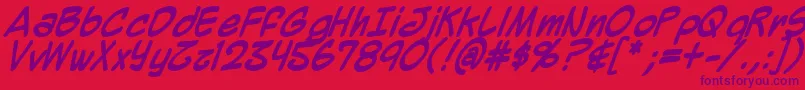 Mighzb Font – Purple Fonts on Red Background