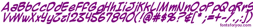 Mighzb Font – Purple Fonts on White Background
