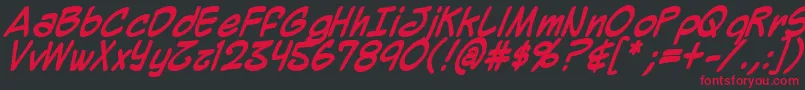 Mighzb Font – Red Fonts on Black Background
