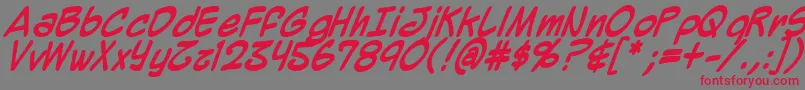 Mighzb Font – Red Fonts on Gray Background