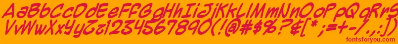 Mighzb Font – Red Fonts on Orange Background