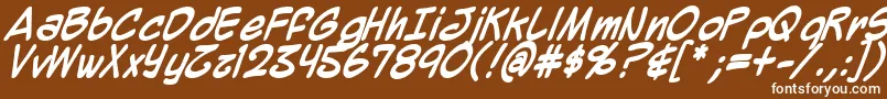 Mighzb Font – White Fonts on Brown Background