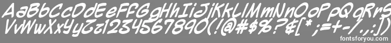 フォントMighzb – 灰色の背景に白い文字