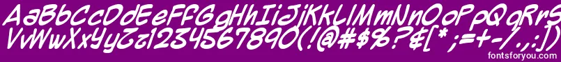 Mighzb Font – White Fonts on Purple Background