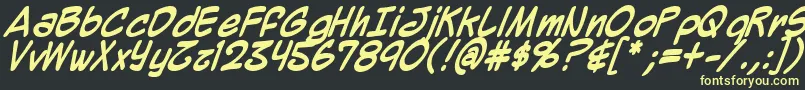 Mighzb Font – Yellow Fonts on Black Background