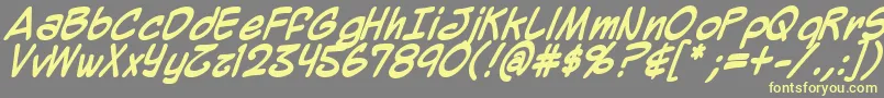 Mighzb Font – Yellow Fonts on Gray Background