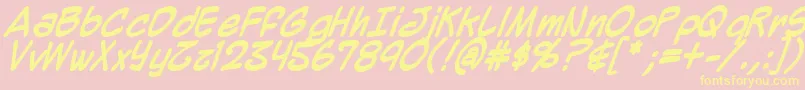 Mighzb Font – Yellow Fonts on Pink Background