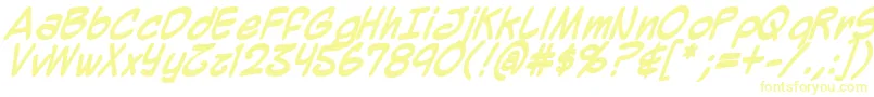 Czcionka Mighzb – żółte czcionki