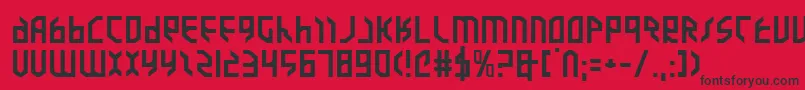 Valkyriee Font – Black Fonts on Red Background