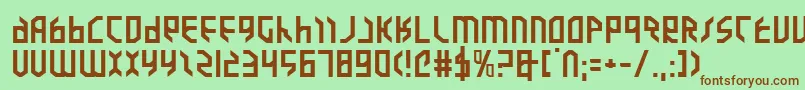 Valkyriee Font – Brown Fonts on Green Background
