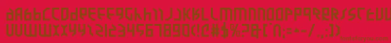 Valkyriee Font – Brown Fonts on Red Background