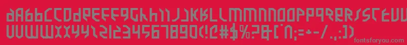 Valkyriee Font – Gray Fonts on Red Background