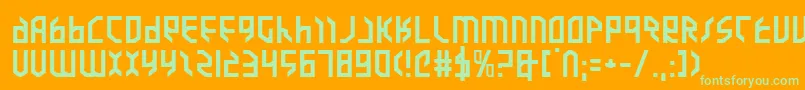 Valkyriee Font – Green Fonts on Orange Background