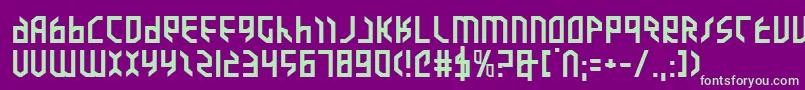 Valkyriee Font – Green Fonts on Purple Background