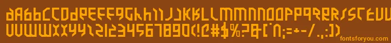 Valkyriee Font – Orange Fonts on Brown Background