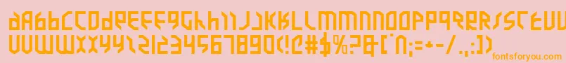 Valkyriee Font – Orange Fonts on Pink Background