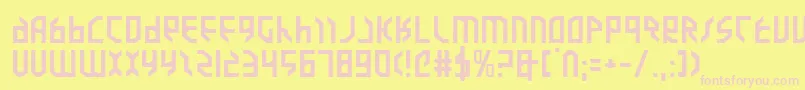 Valkyriee Font – Pink Fonts on Yellow Background