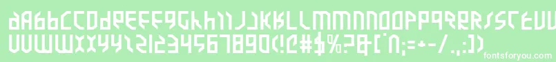 Шрифт Valkyriee – белые шрифты на зелёном фоне