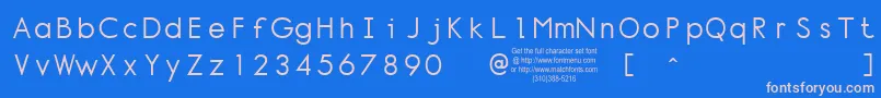 フォントNormt – ピンクの文字、青い背景