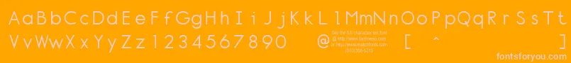 Normt-Schriftart – Rosa Schriften auf orangefarbenem Hintergrund