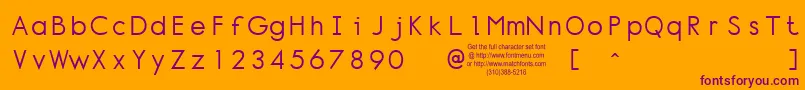 Normt Font – Purple Fonts on Orange Background