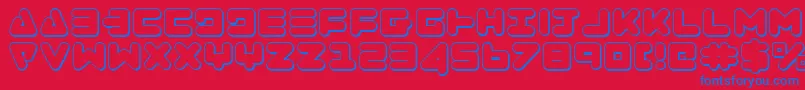 Zealoto Font – Blue Fonts on Red Background