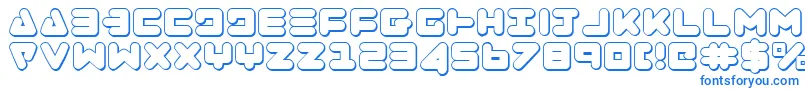 フォントZealoto – 白い背景に青い文字