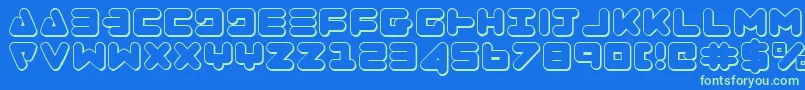 Zealoto Font – Green Fonts on Blue Background